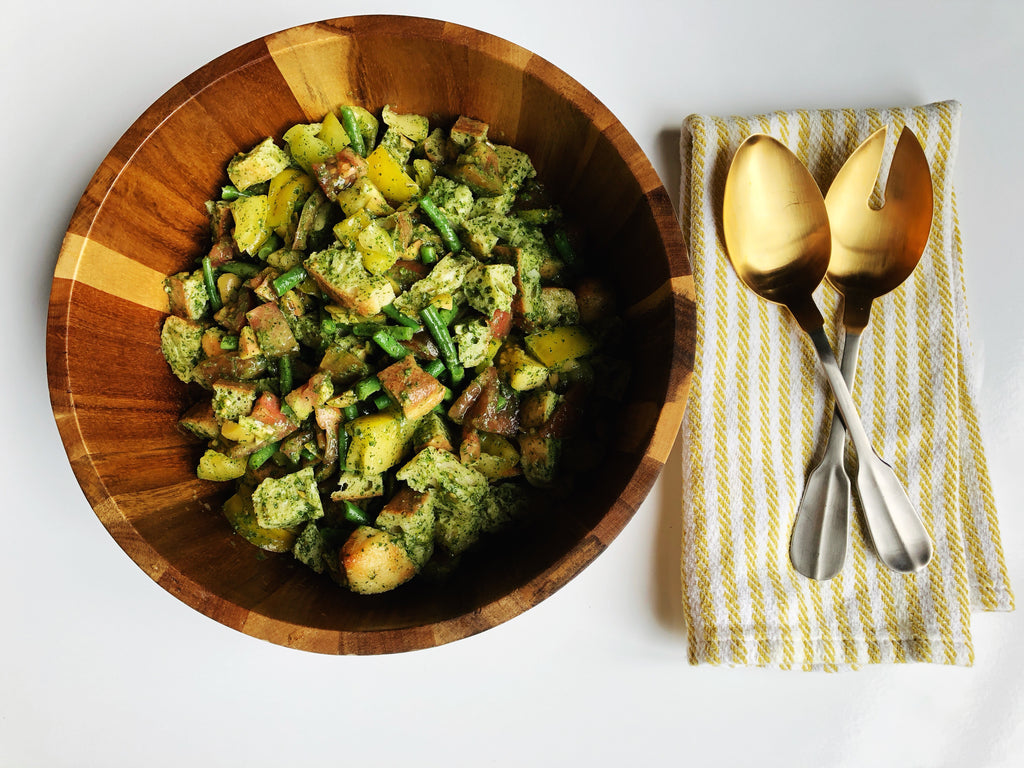 Earth Day All Green Panzanella Salad
