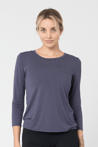 Jesylyn L/S Top, Charcoal (Vie Active)