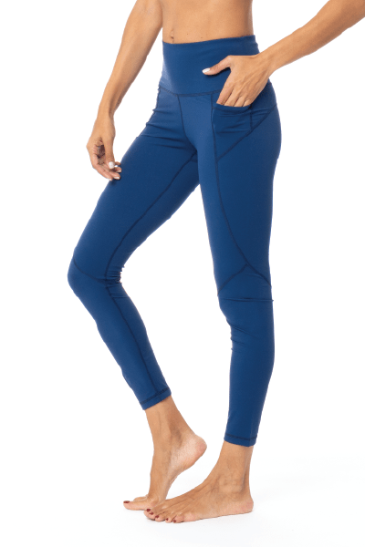 Women's Certo Navy Tennessee Titans High Waist Two-Pocket Leggings