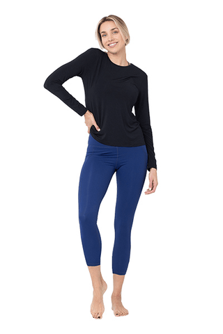 Layla 3/4 Legging, Blue Depths (Whisper)